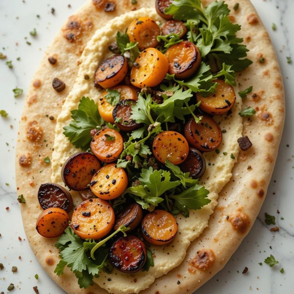 Fire-Roasted Veggie & Hummus Pita